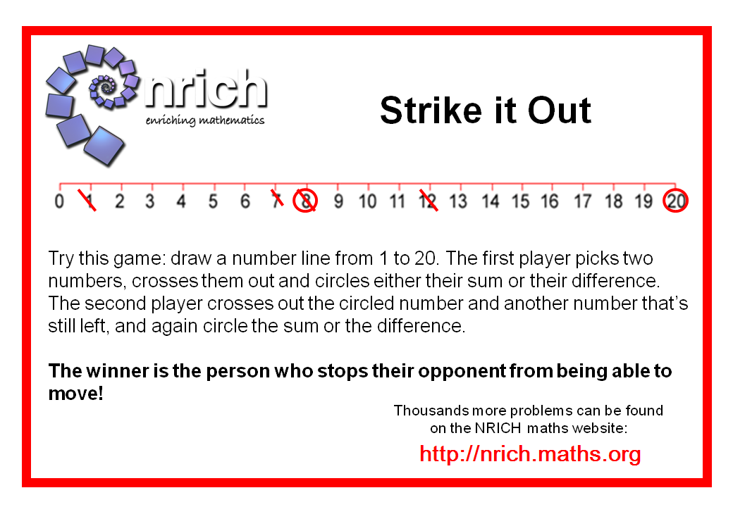 strike out meaning in maths